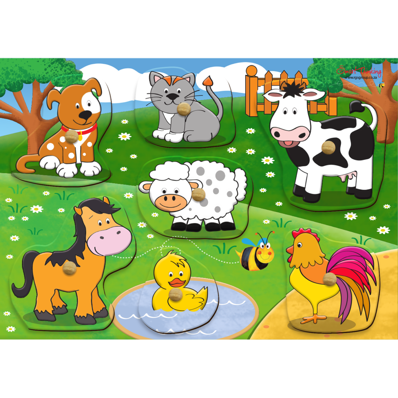 Farm Peg Puzzle 7pc RGS Group