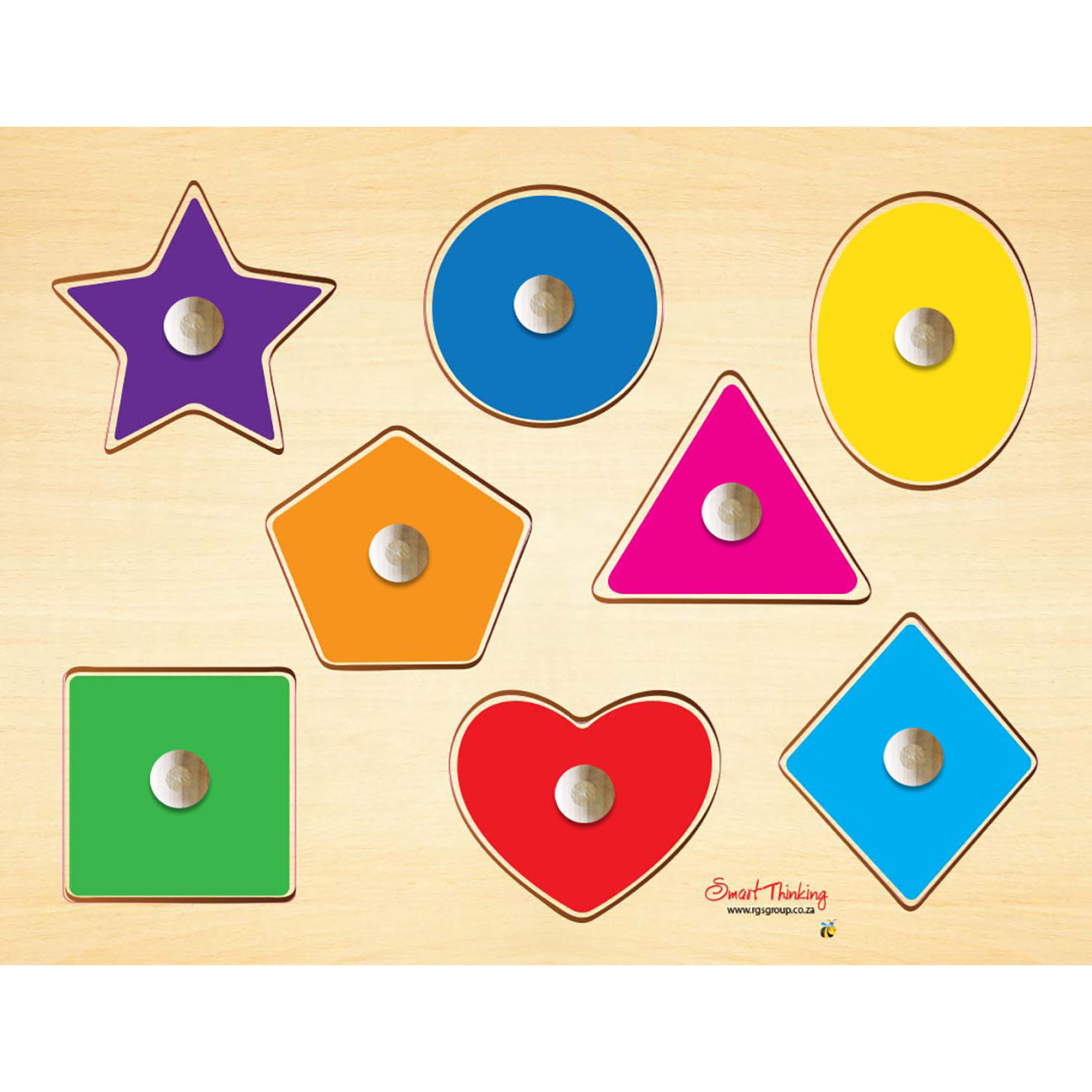 Shapes Peg Puzzle 8pc - RGS Group