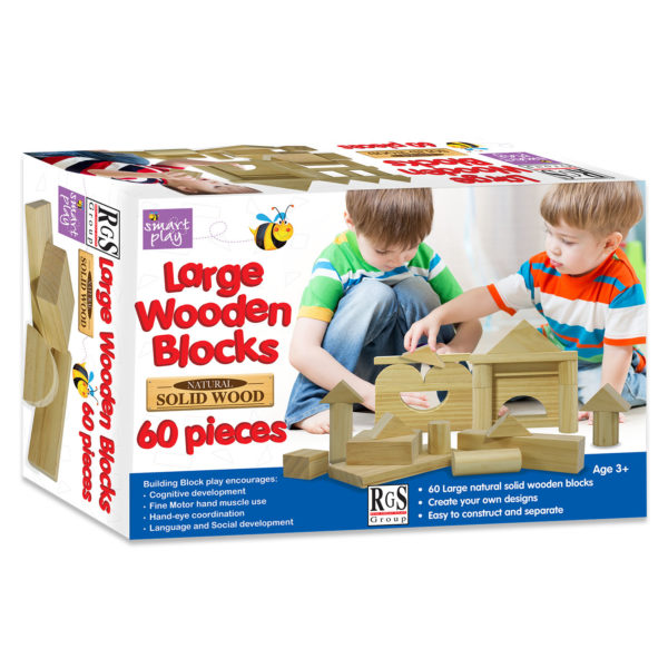 Large Wooden Blocks 60pc RGS Group