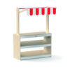 wooden supermarket display unit with awning