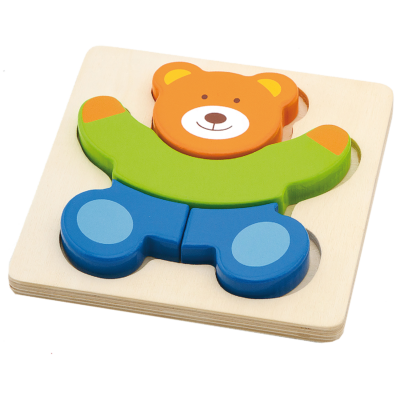 viga wooden chunky 4 piece bear puzle