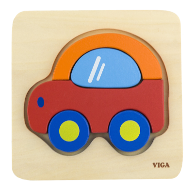 viga wooden chunky 5 piece car puzzle