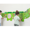 wall mount crocodile activity board with children playing