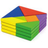 four magnetic wooden tangram puzzles