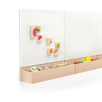Viga magnetic puzzles, magnetic white board and trays