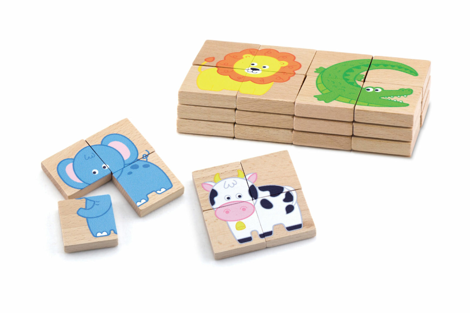 magnetic wooden puzzle tile size and thickness