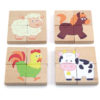 4 assorted magnetic animal puzzles