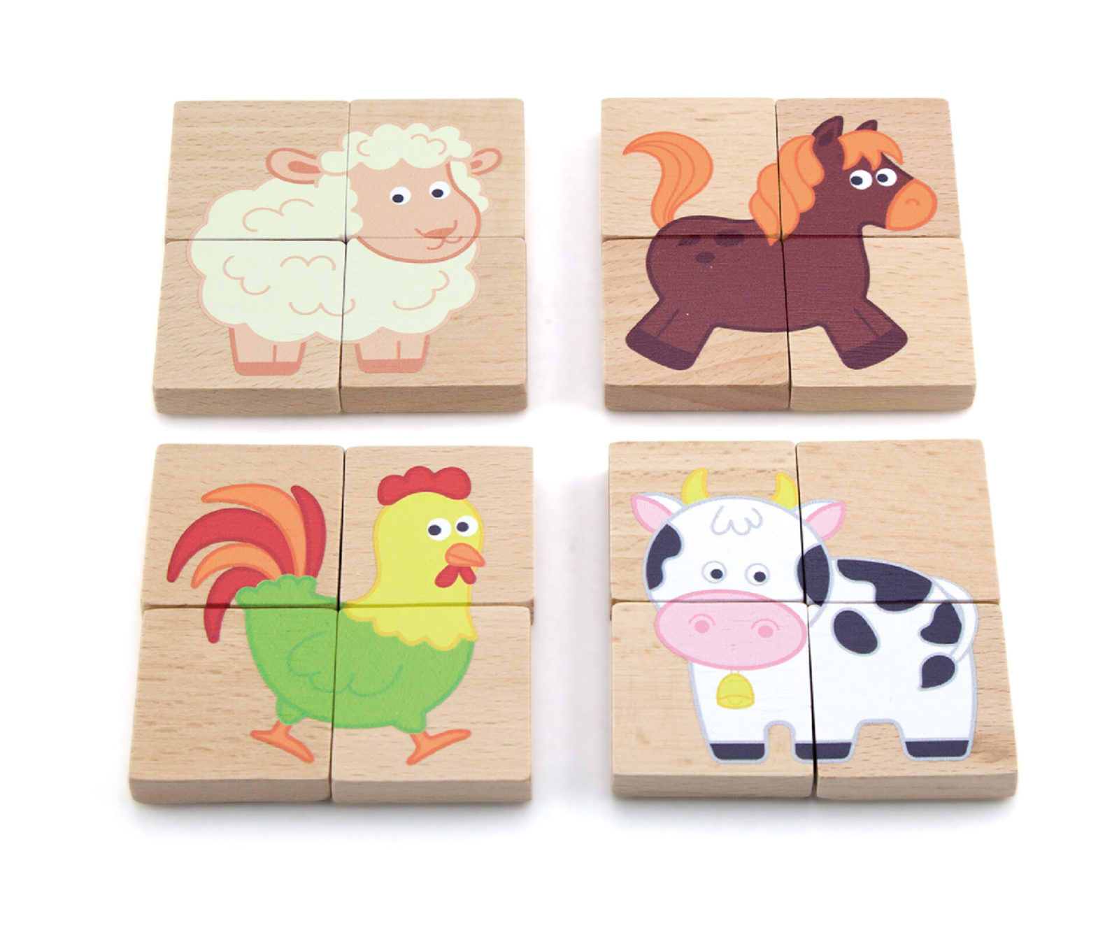 4 assorted magnetic animal puzzles