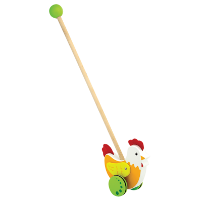 viga push toy with moving rooster