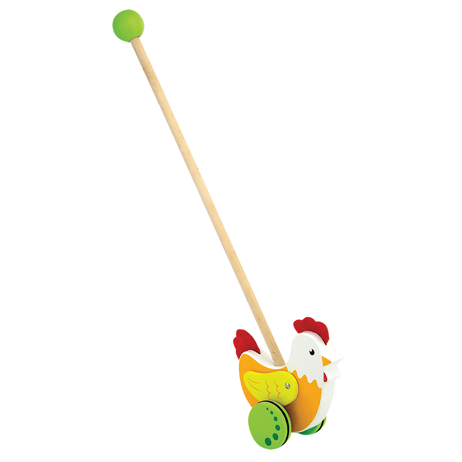 viga push toy with moving rooster