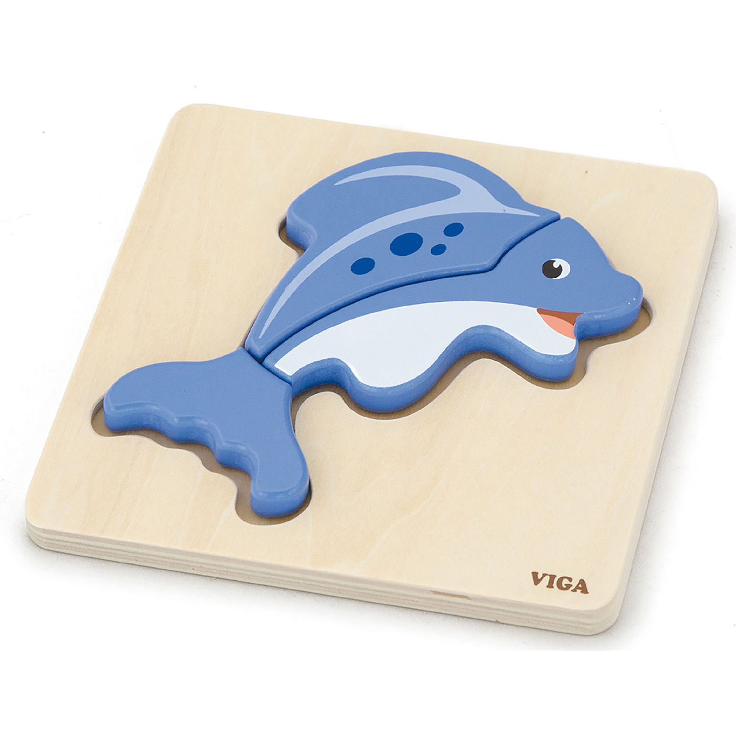 viga wooden chunky 3 piece fish puzzle