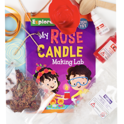 my rose candle making lab STEM kit