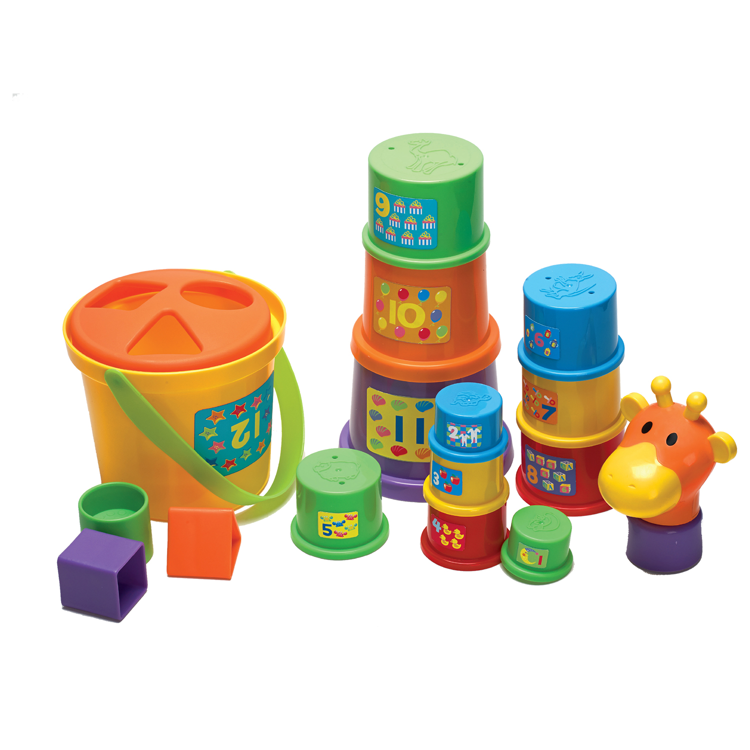 Play Right Jumbo Stacking Cups and Sorter months NEW Giraffe for ages 12 