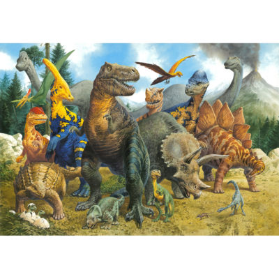 24 pc puzzle of Jurassic life