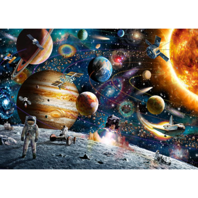 36pc puzzle of astronauts and planets in space