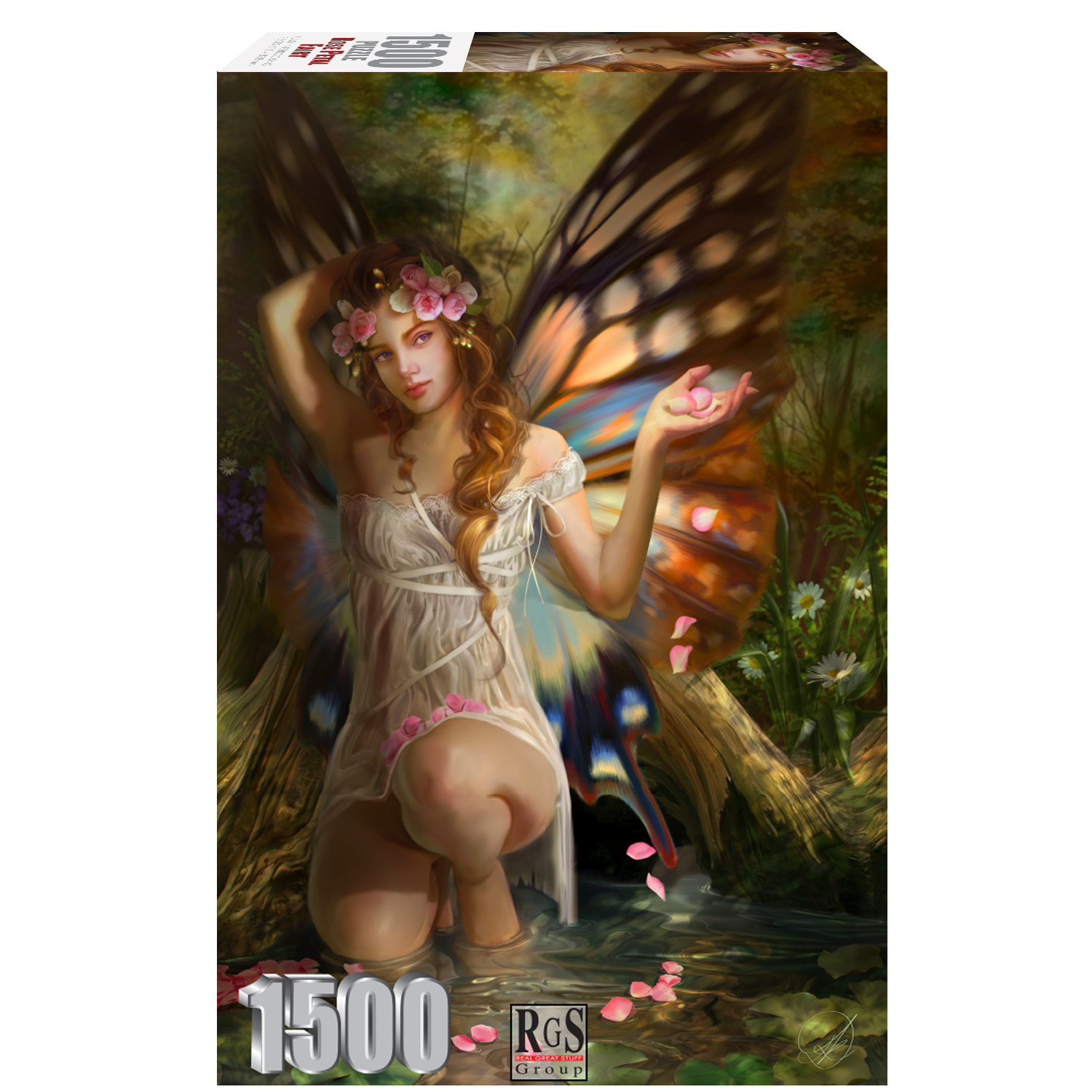 1500pc puzzle beautiful rose petal fairy