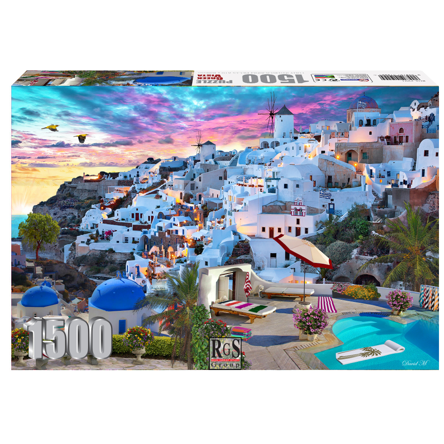 1500pc puzzle Greece at sunset
