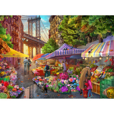 1500pc puzzle of Brooklyn flower market