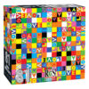 box containing 81pc puzzle colourful mosaics filled with hearts and love