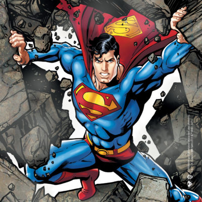 Superman wearing his hero cape