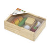 wooden cutting breakfast in box with lid