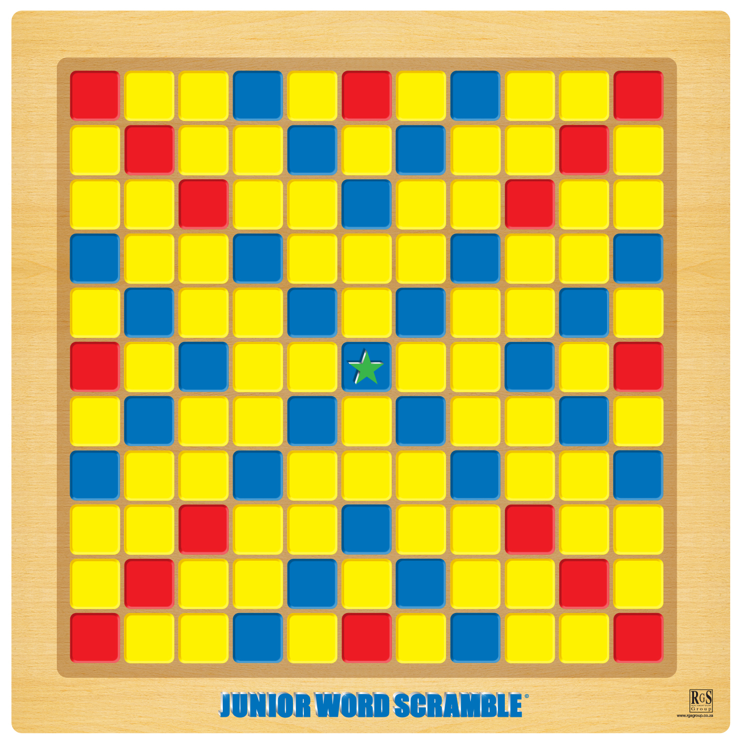 game board for Junior Word Scramble