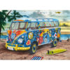1000pc puzzle of palm trees, sun, surfboard and VW Kombi