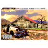 puzzle box of 1500pc puzzle of old pickup truck and barn in karoo