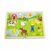 24 piece wooden farm themed puzzle