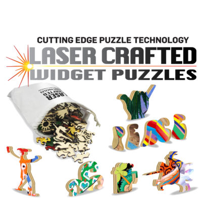 Laser Crafted Wooden Widget Puzzles