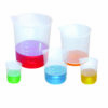 set of 5 translucent nesting capacity beakers