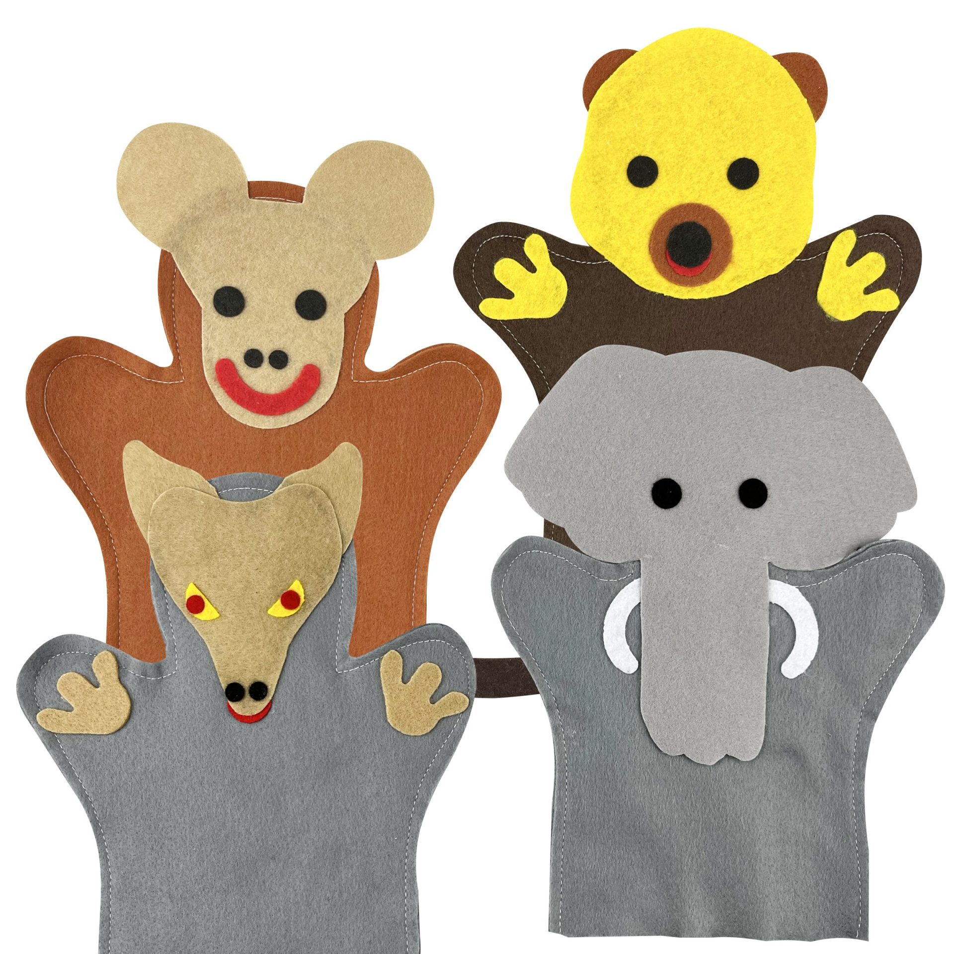 Hand Puppets Wild Animals 4pc – RGS Group