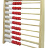 learner abacus with 10 rows containing 100 read and white beads