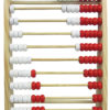10 row learner abacus with 100 beads in red and white