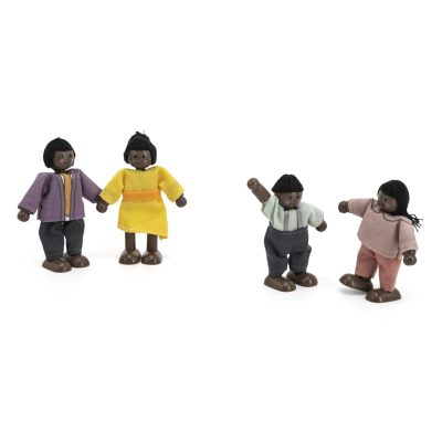 Doll House Brown Doll Family Set