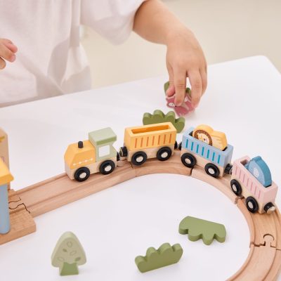 PolarB Wooden Train Set 30pc