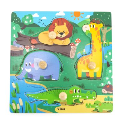 Knob Puzzle Wild Animals