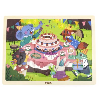 Wooden Puzzle Birthday Party 24pc