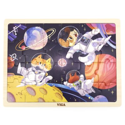 Wooden Puzzle Space Adventure 24pc
