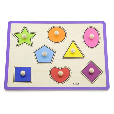 Flat Knob Puzzle Shapes 8pc
