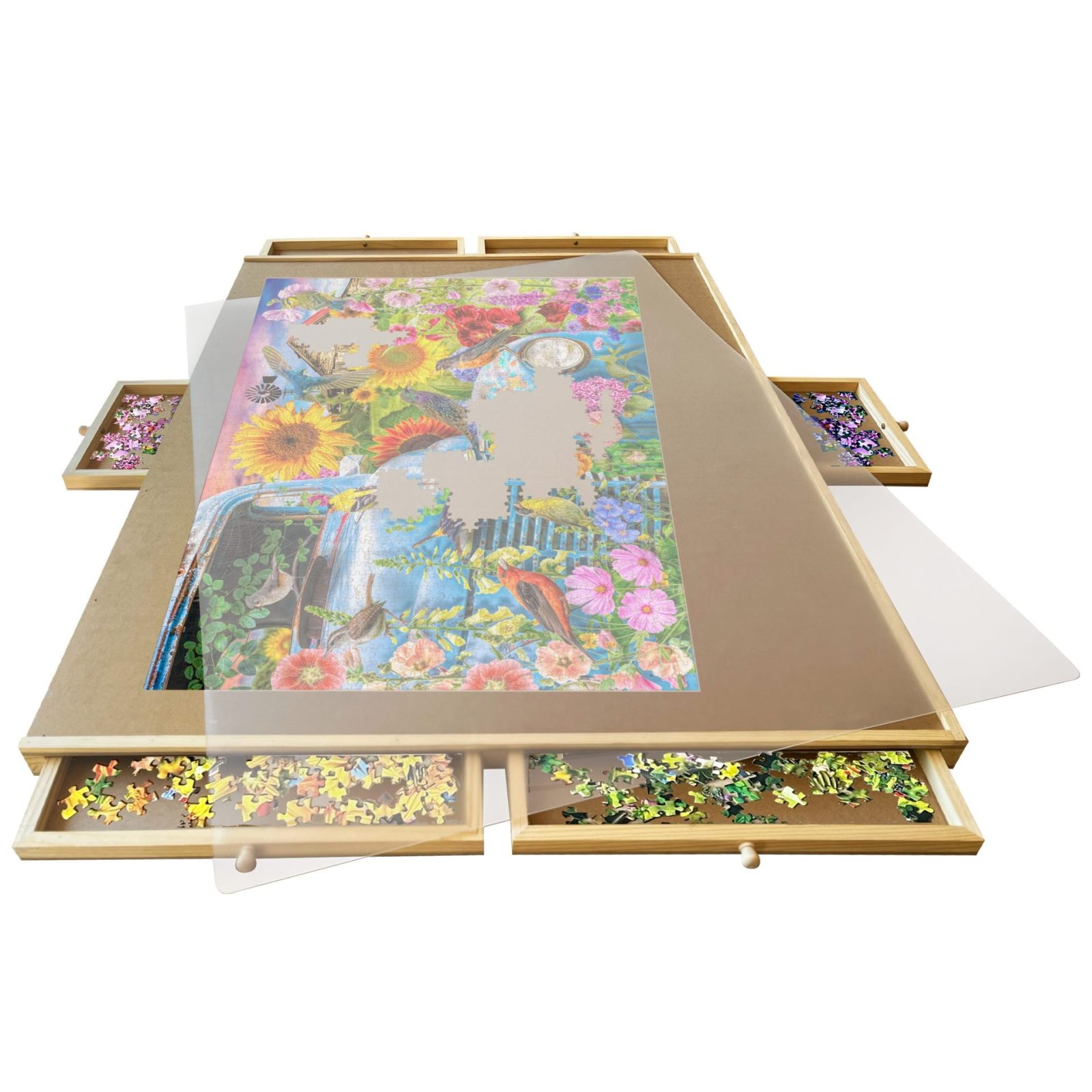 Rotating Puzzle Board with Drawers – RGS Group
