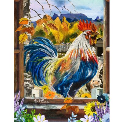 Rooster in the Window 1500pc