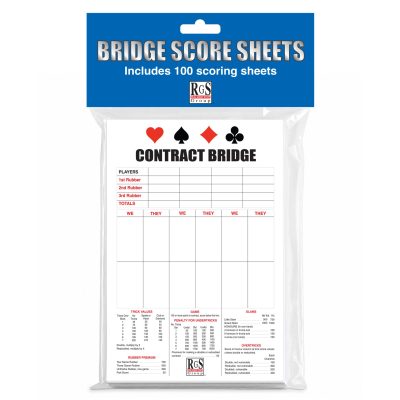 Contract Bridge Score Sheets 100pc