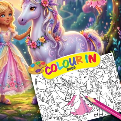 Colour-in Page Puzzles